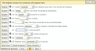 Body parts in spanish quiz
