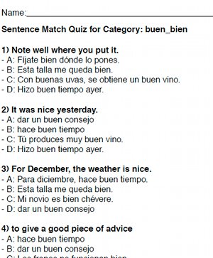 learning spanish worksheets